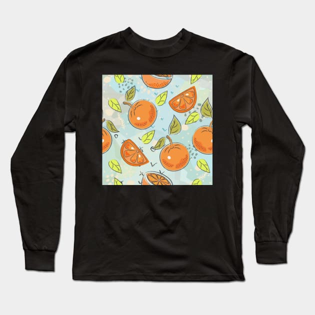 Oranges Long Sleeve T-Shirt by Kristina Stellar Scandinavian Land